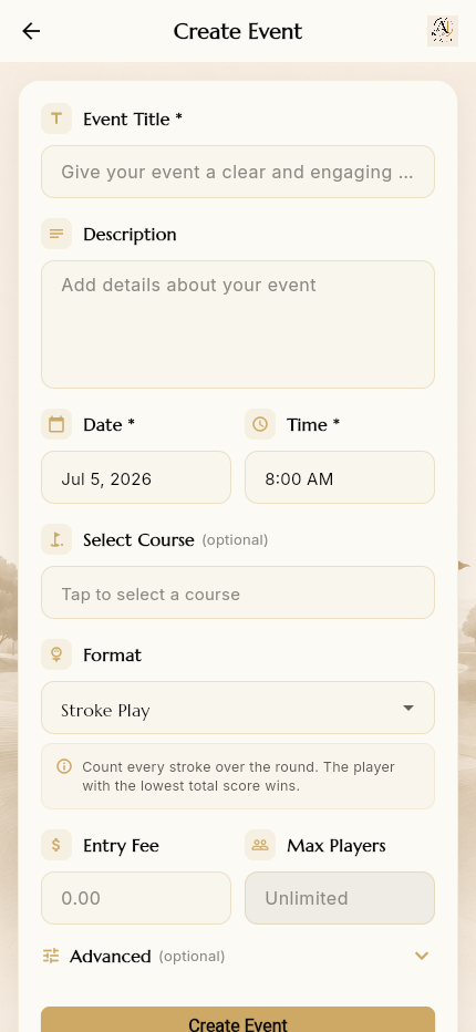 Create event