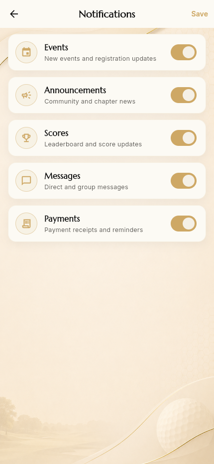 Notification preferences